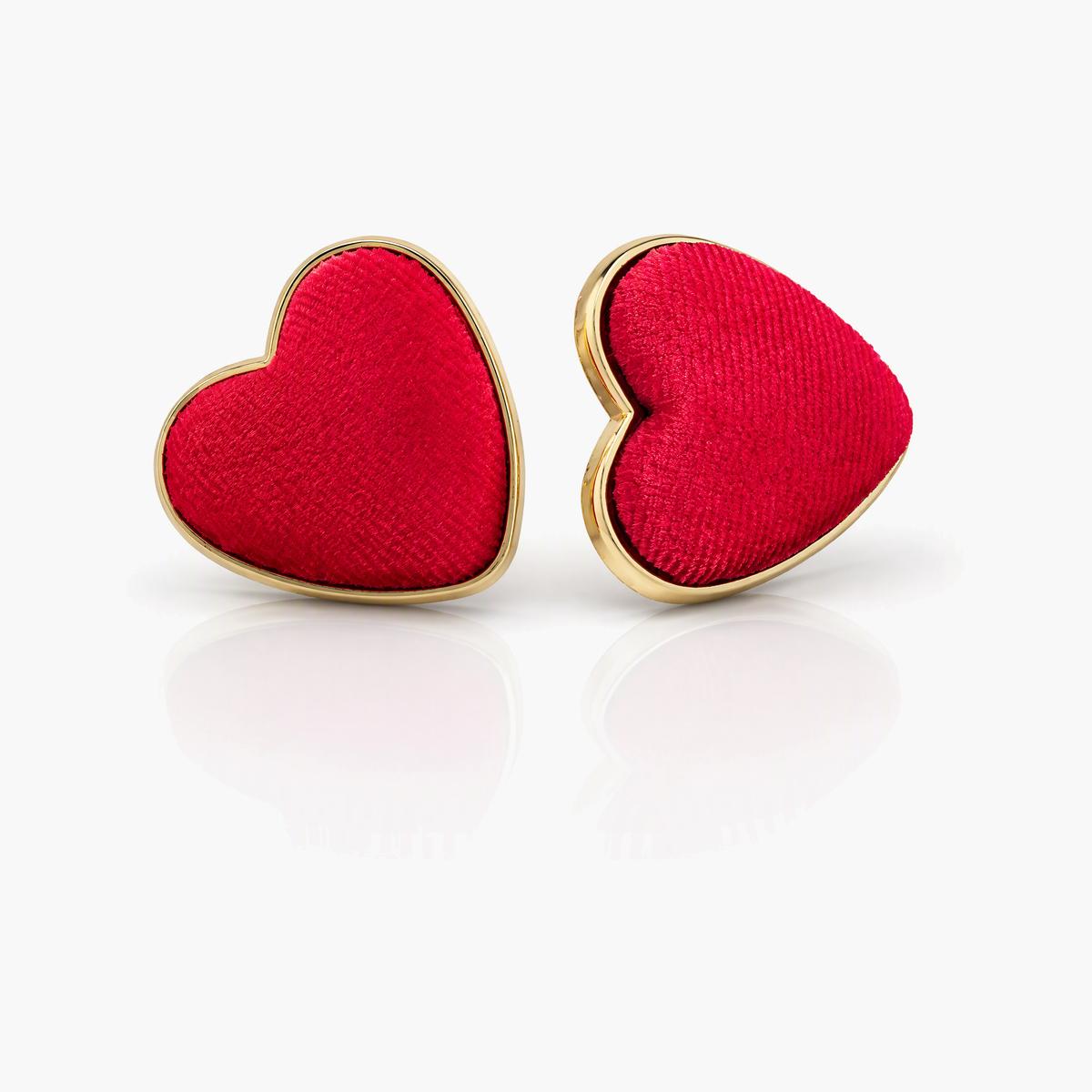 Trendy Heart Stud Earrings