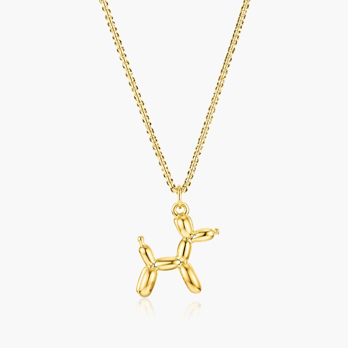 Cute Balloon Dog Pendant Necklace