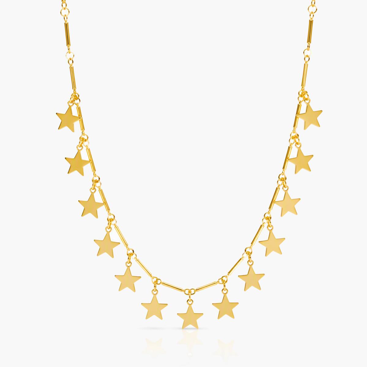 Dainty Star Moon Charm Necklace