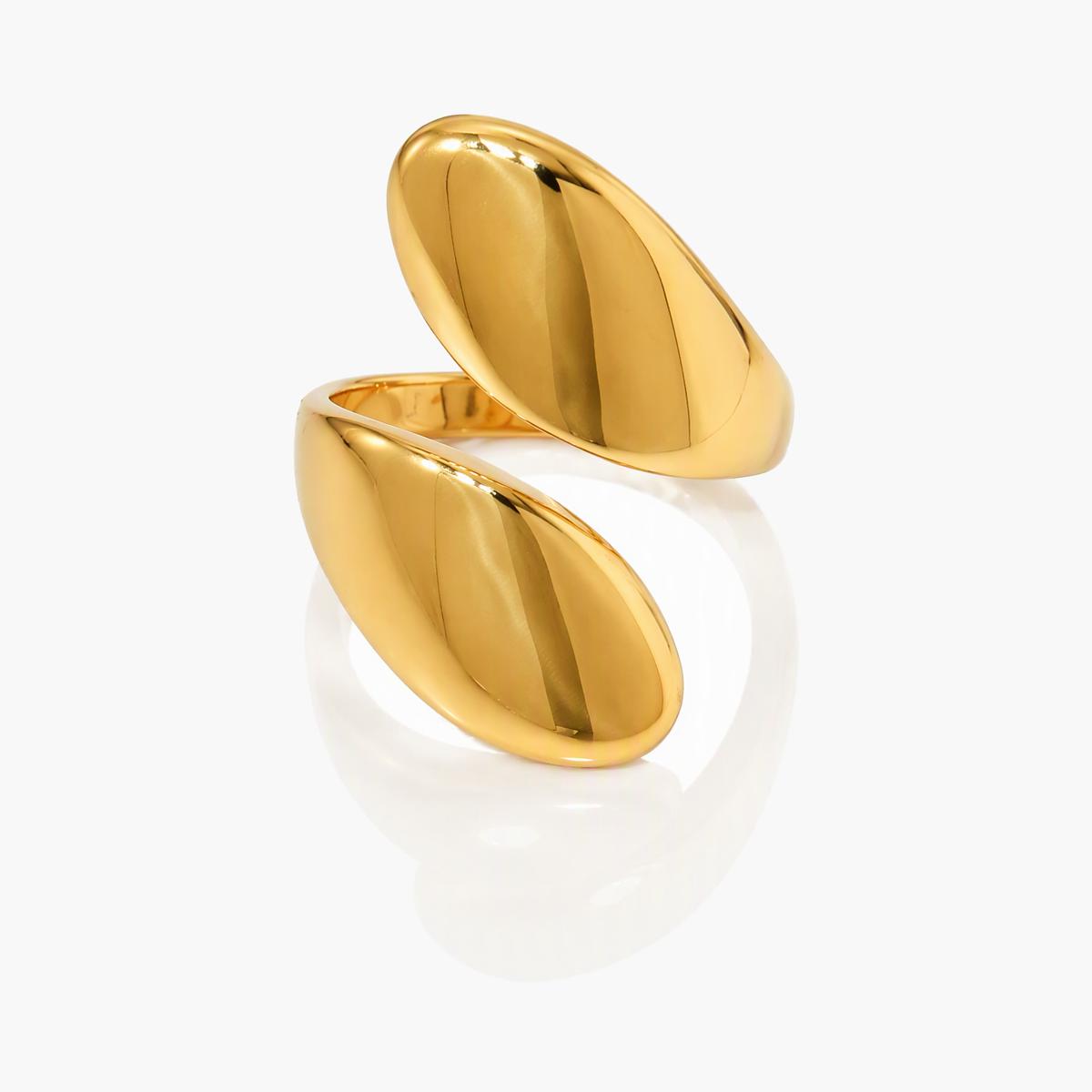Trendy Double Oval Bypass Ring