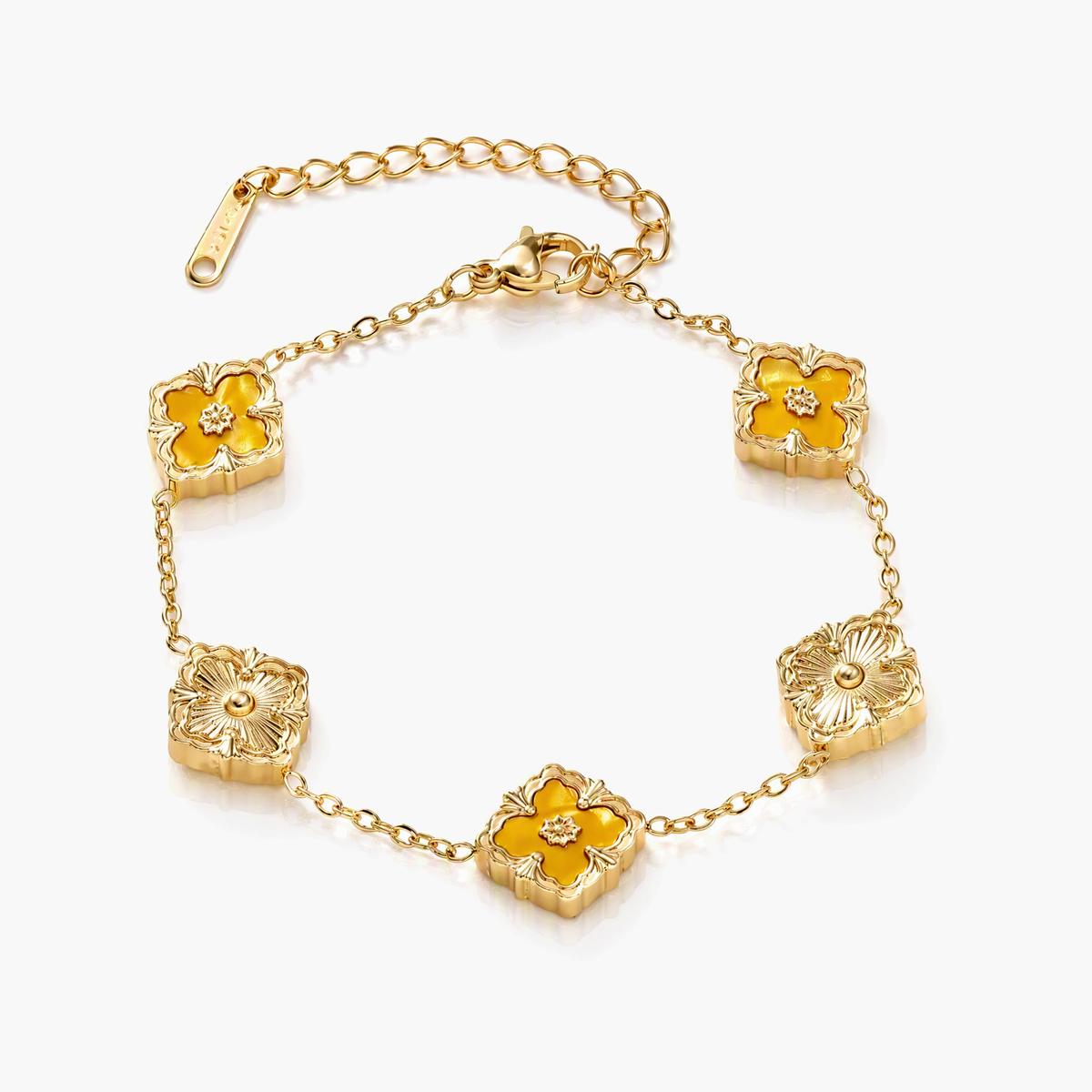 Dainty Flower Charm Bracelet