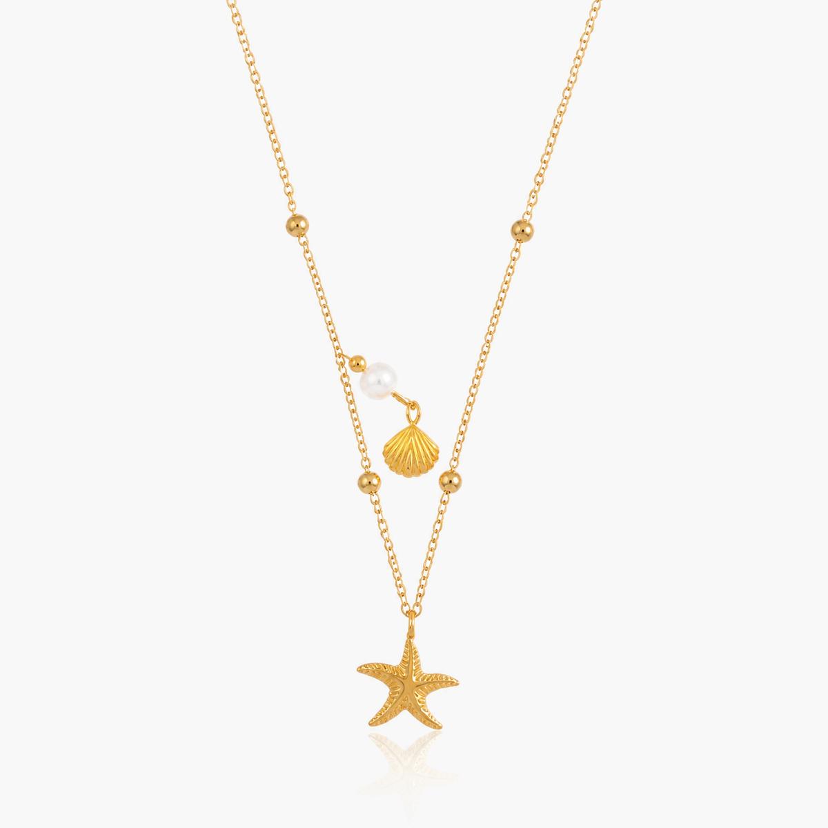 Dainty Starfish & Shell Necklace