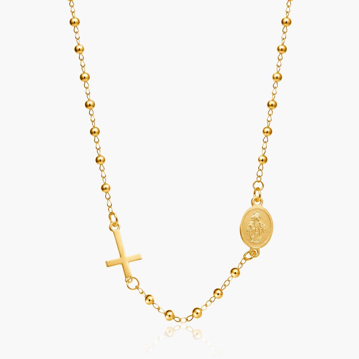 Dainty Coin Cross Charm Bracelet