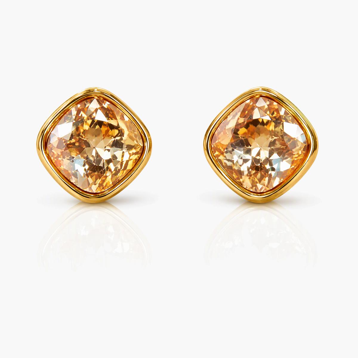 Square Stone Stud Earrings