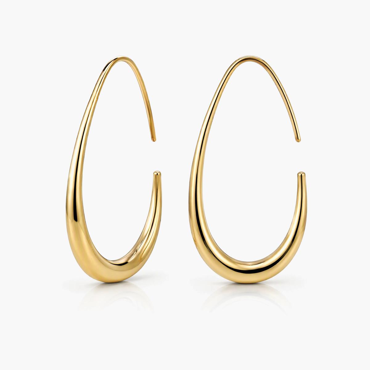 Minimalist Egg Shape Hoop Earrings