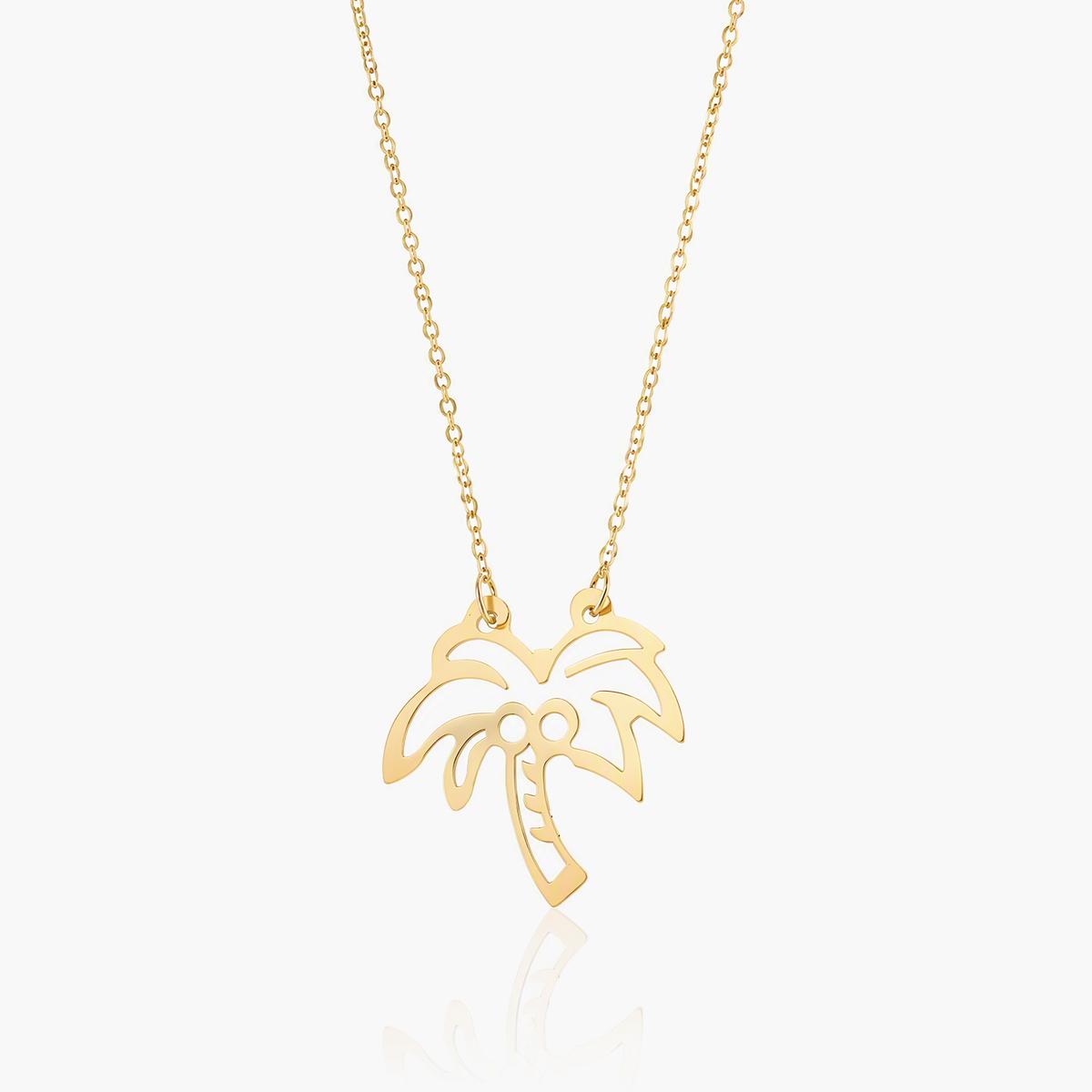 Palm Tree Pendant Necklace