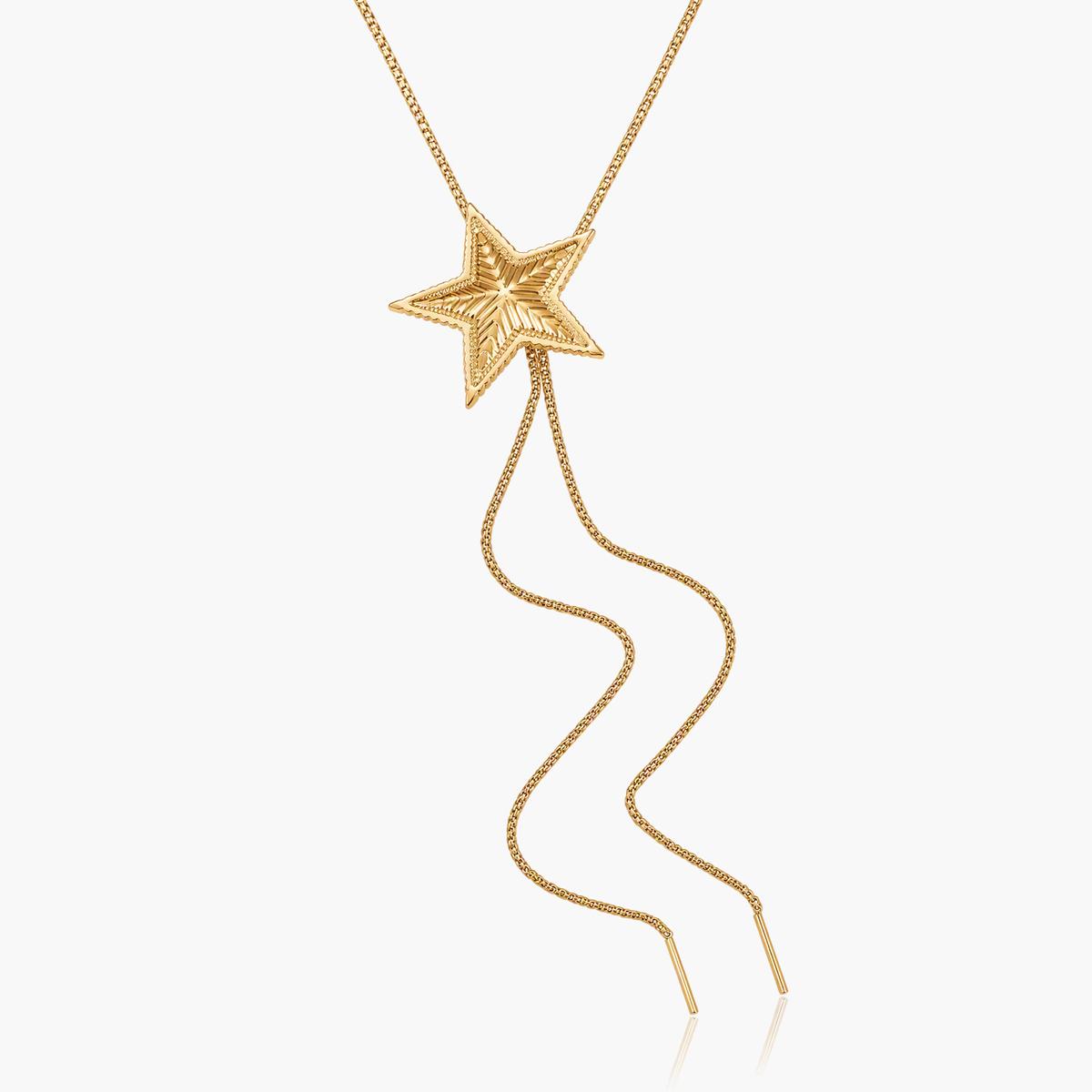 Star Pendant Lariat Necklace