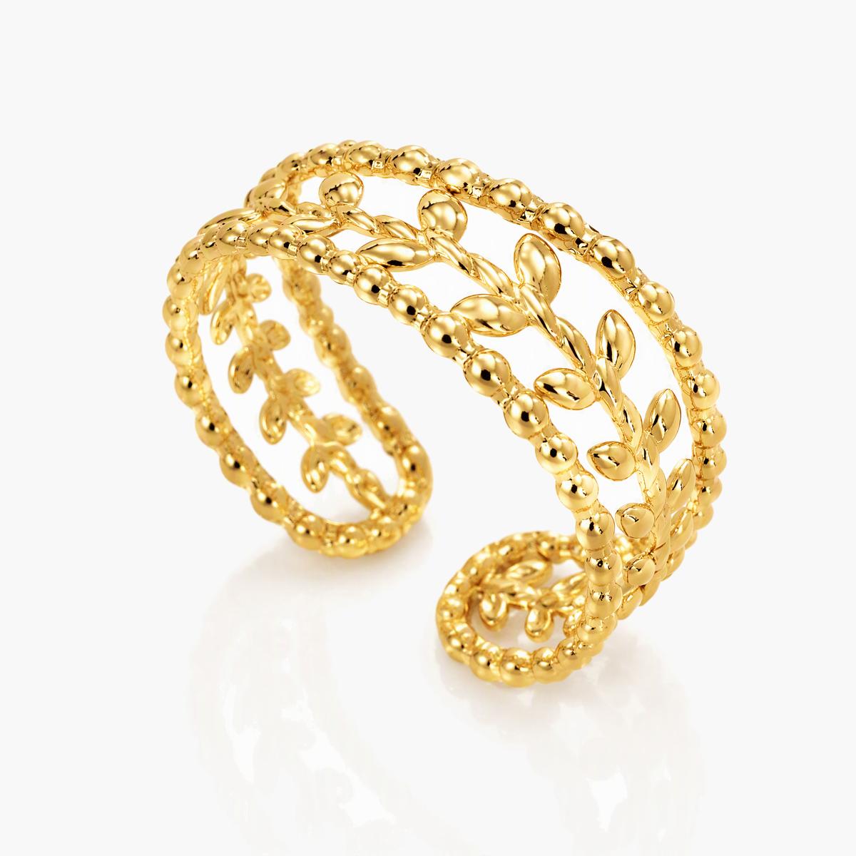 Leaf Branch Open Cuff Bracelet