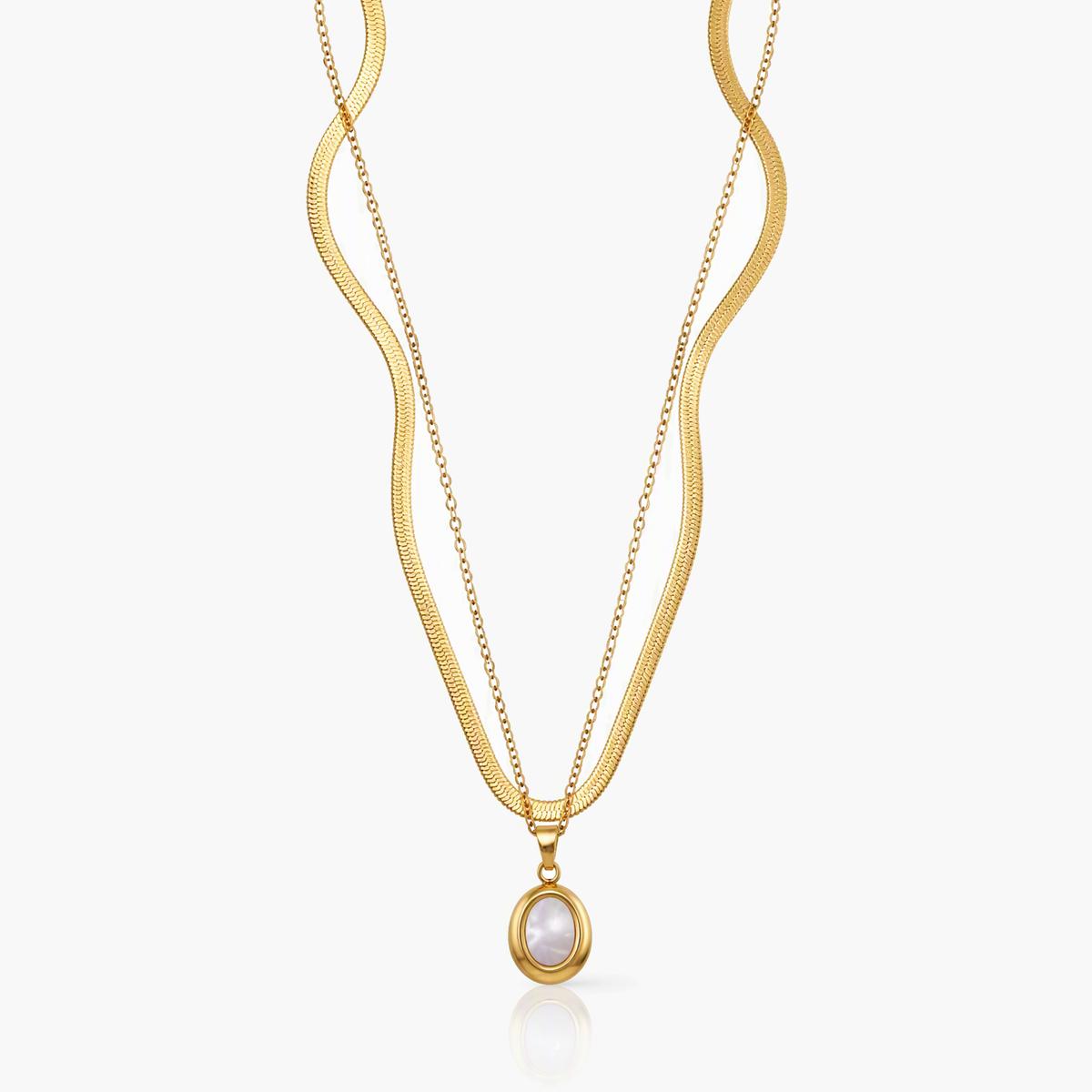 Minimalist Snake Chain Pendant Necklace
