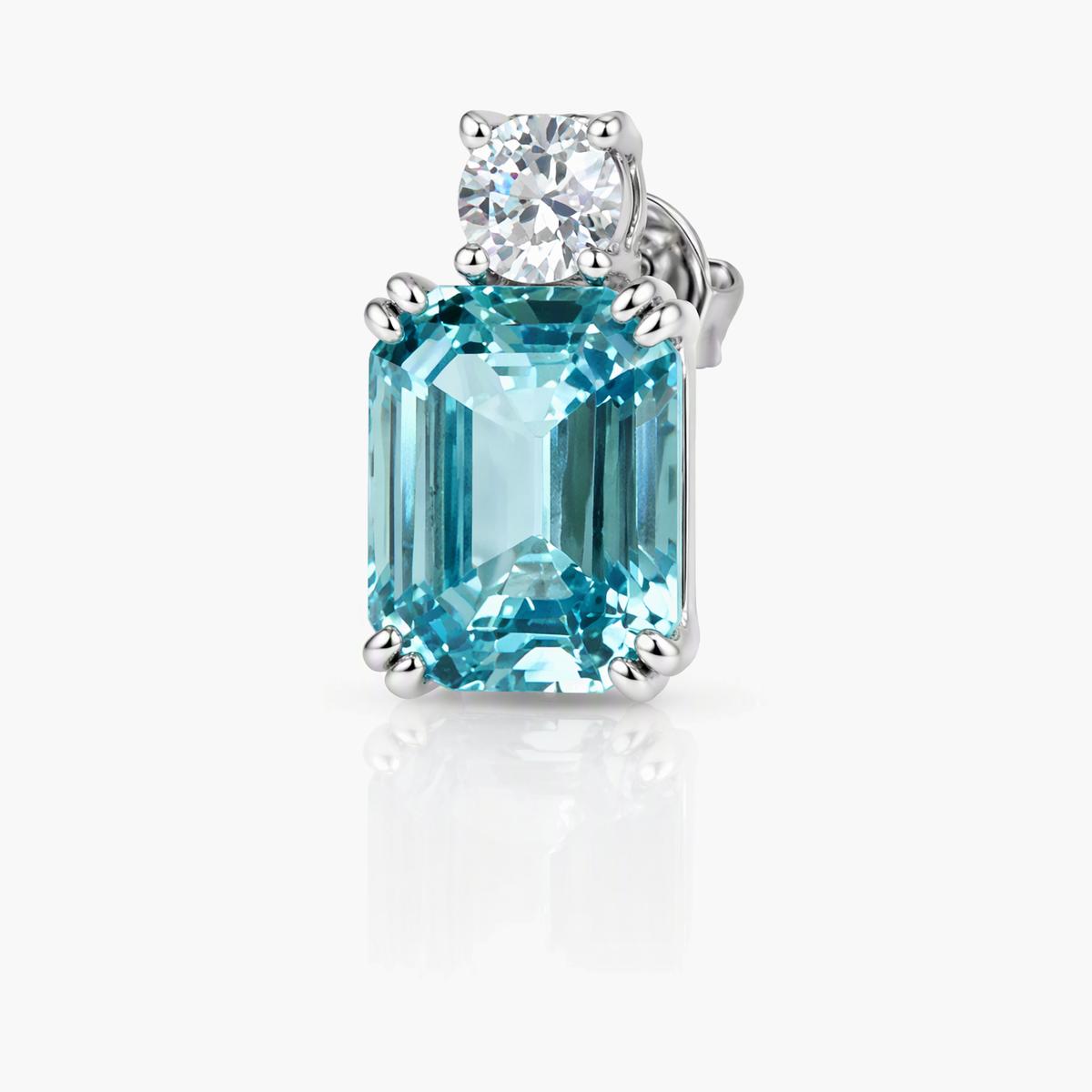 Emerald Cut Stud Earrings