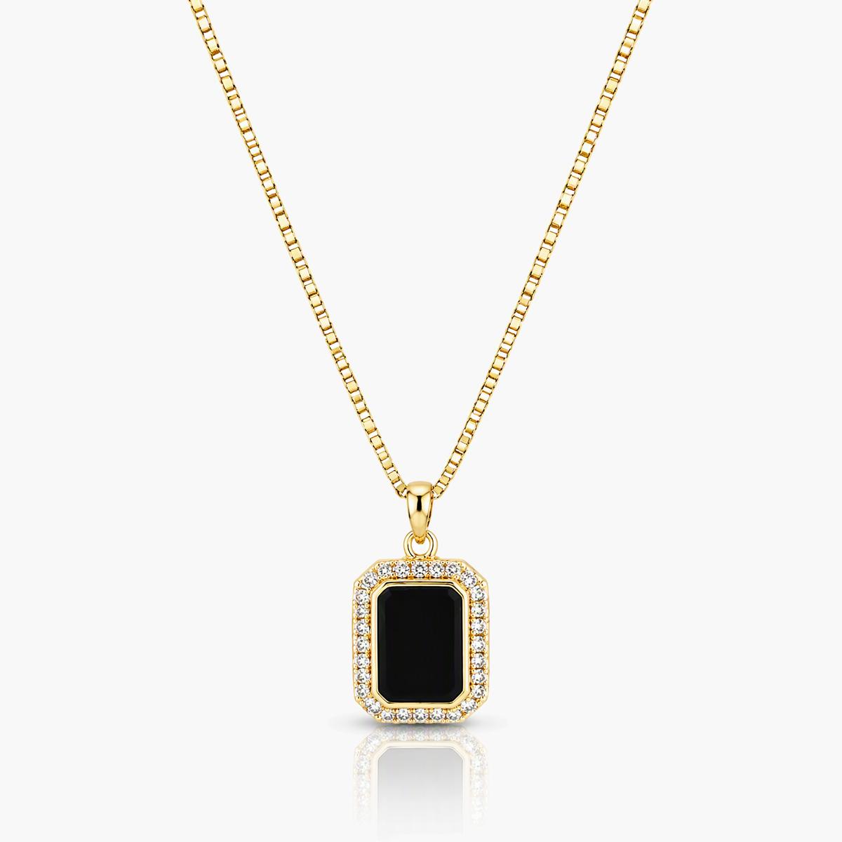 Elegant Rectangular Pendant Necklace