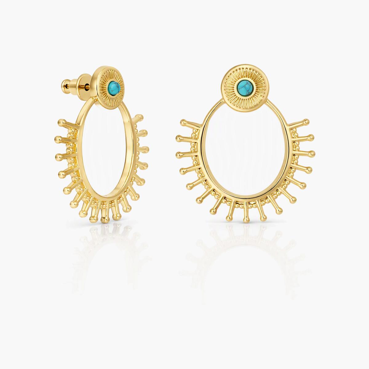 Boho Sunburst Drop Earrings