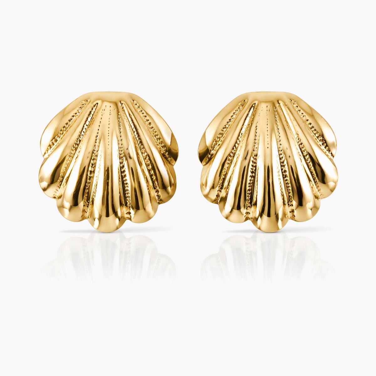 Trendy Seashell & Starfish Stud Earrings