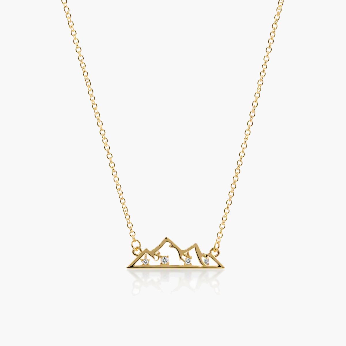 Dainty Mountain Pendant Necklace