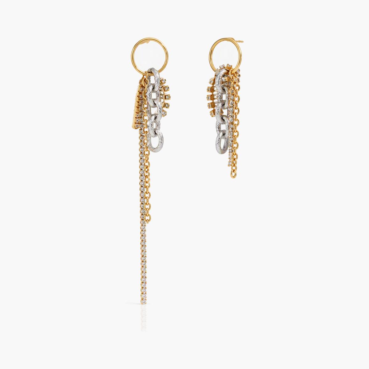 Trendy Love Knot Chain Tassel Earrings
