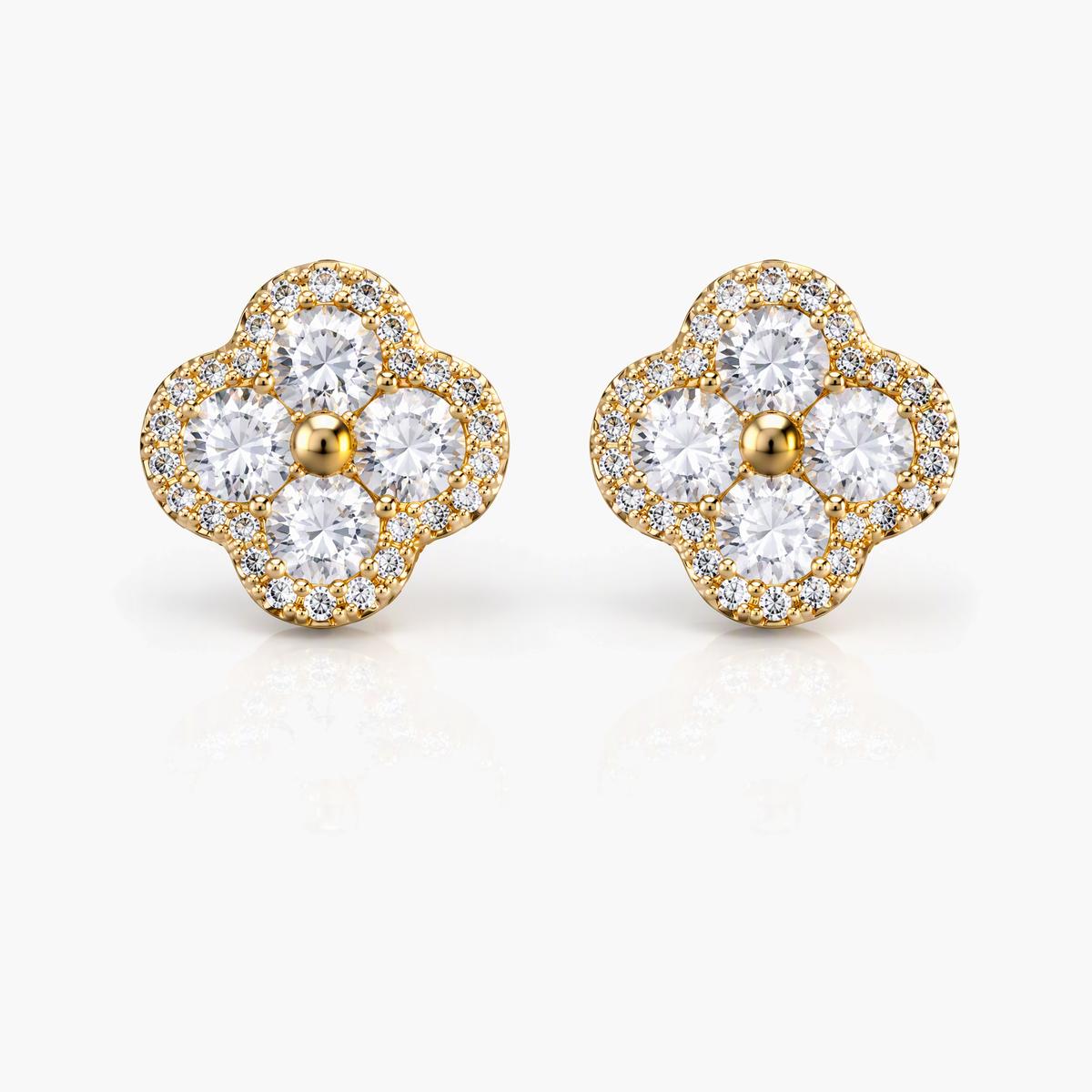 Four-Leaf Clover Stud Earrings