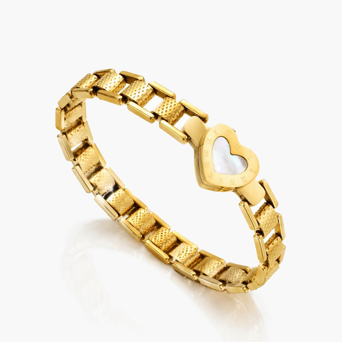 Dainty Heart Link Bracelet