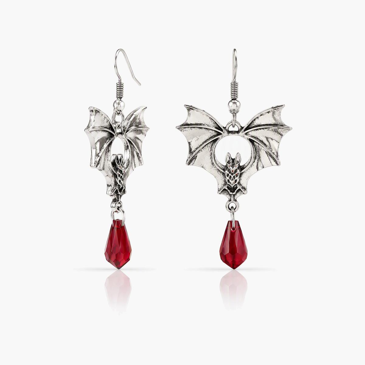 Vintage Bat Drop Earrings
