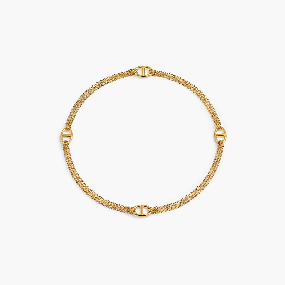 Trendy Oval Link Layered Necklace