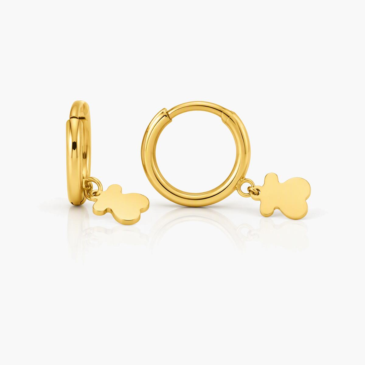 Cute Butterfly Charm Huggie Earrings