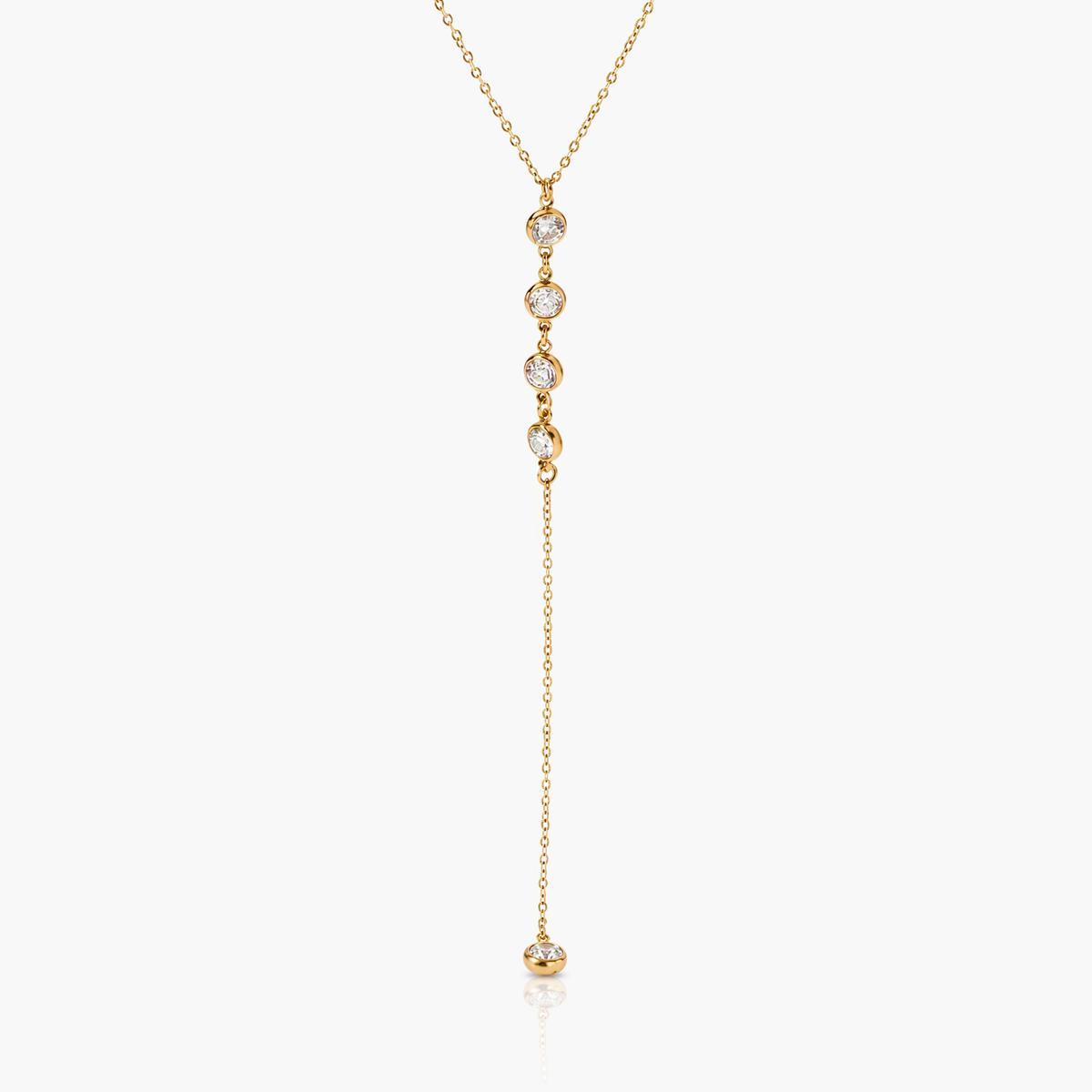 Dainty Vertical Drop Chain Necklace