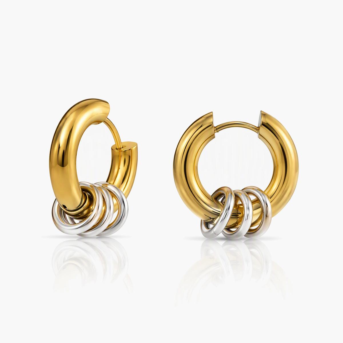 Triple Ring Hoop Earrings