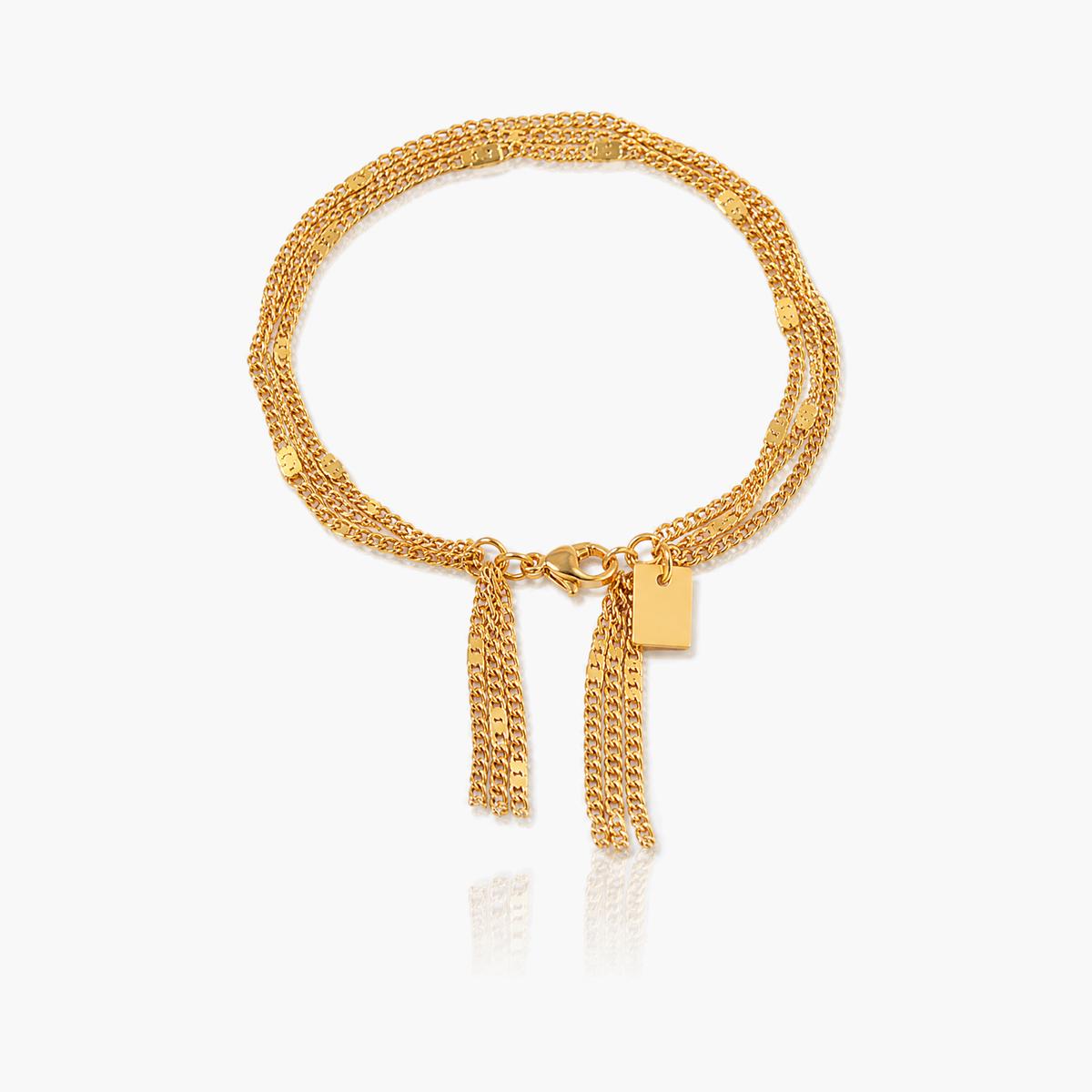 Dainty Rectangle Tassel Bracelet