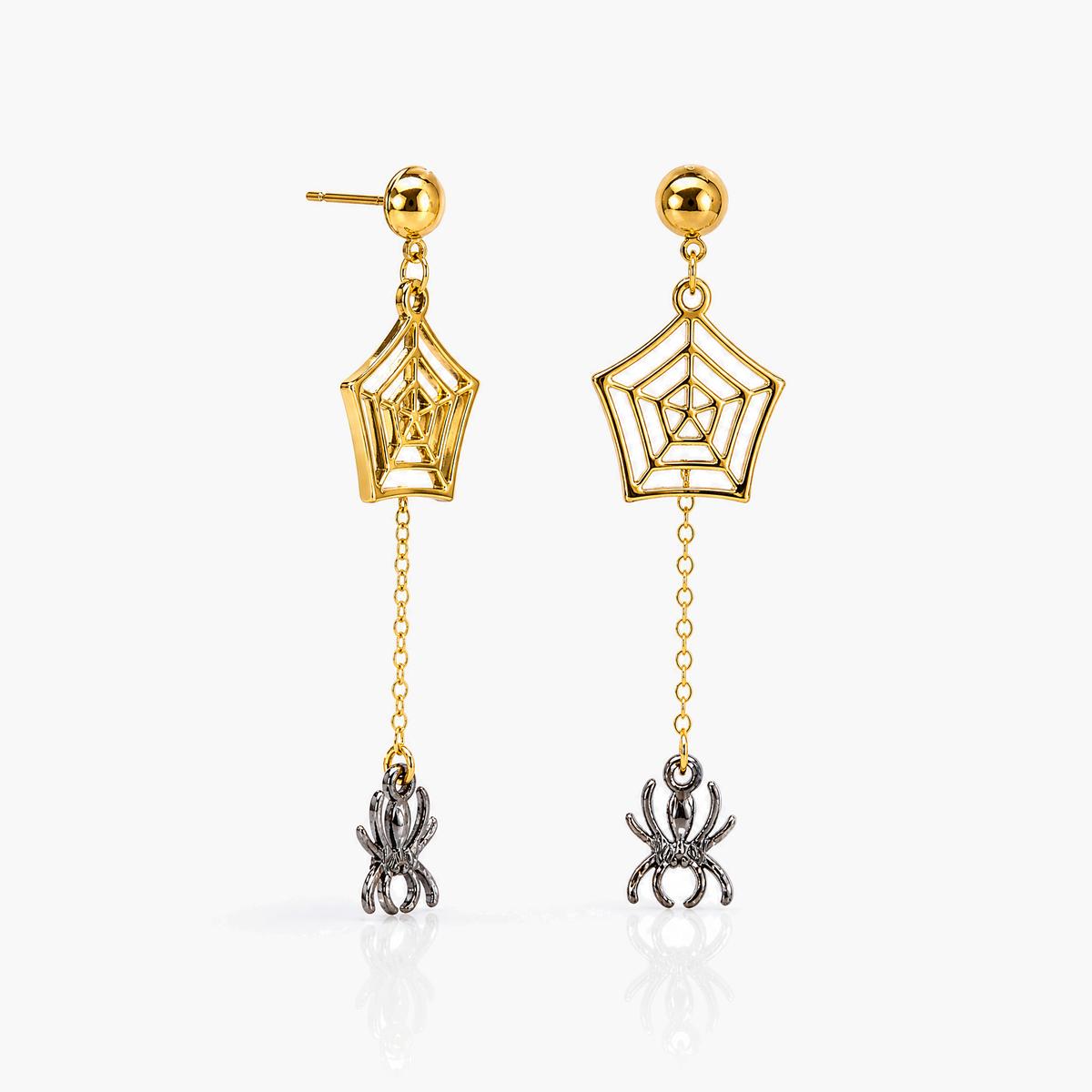 Cute Spiderweb Drop Earrings