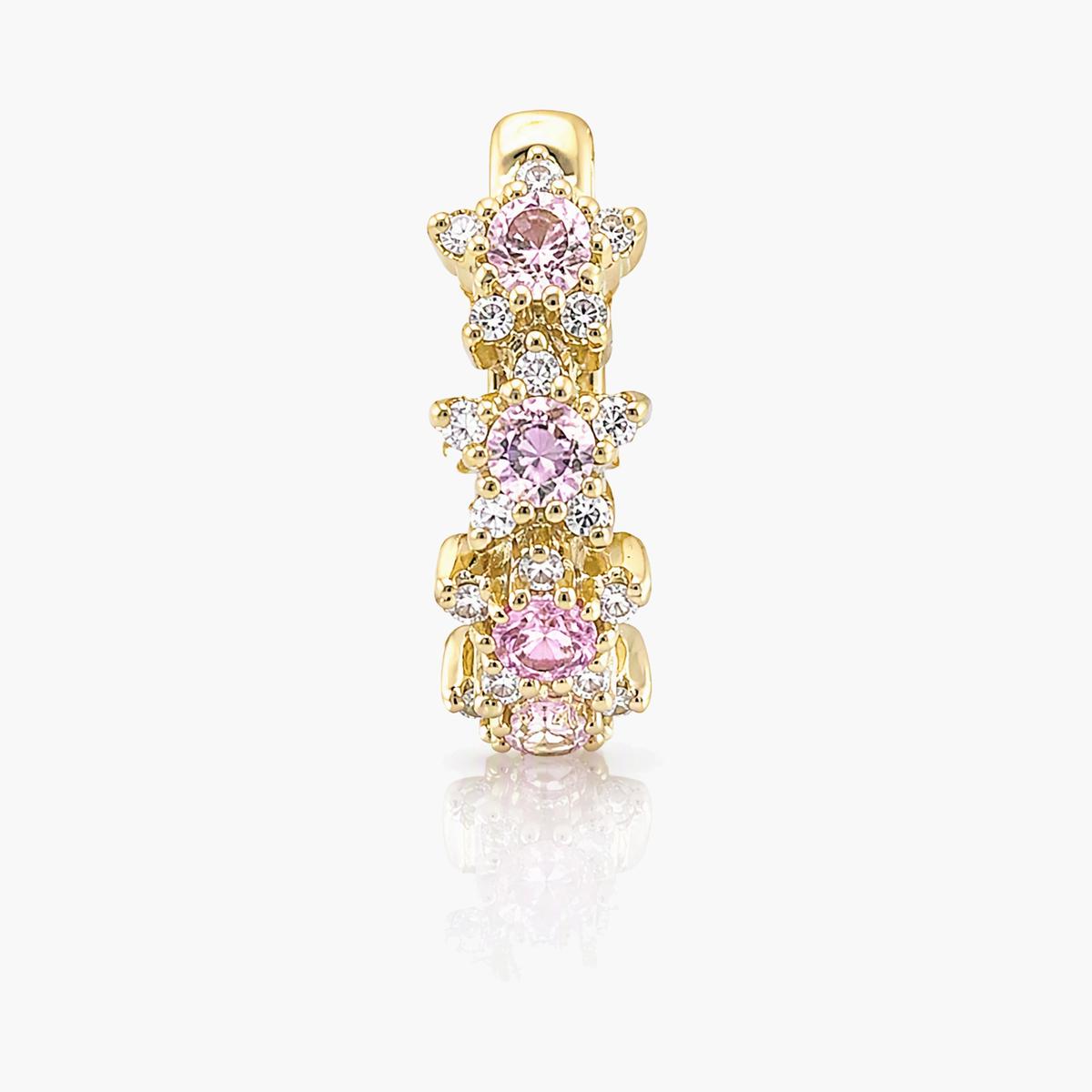 Dainty Flower Cluster Huggie Earrings