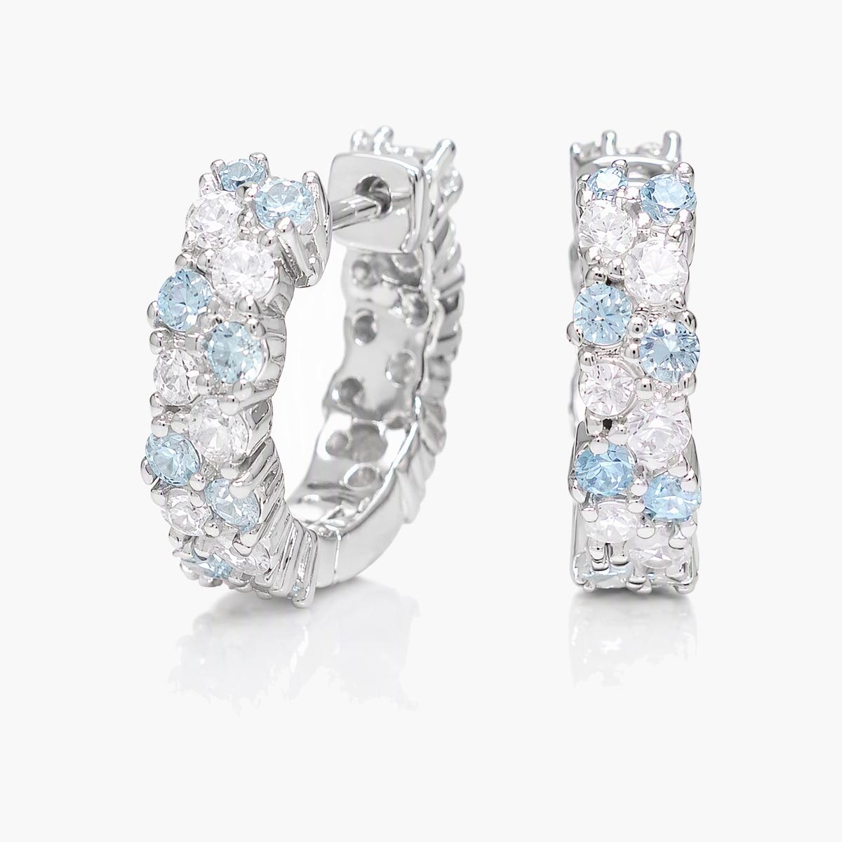 Dainty Pave Band Huggie Earrings