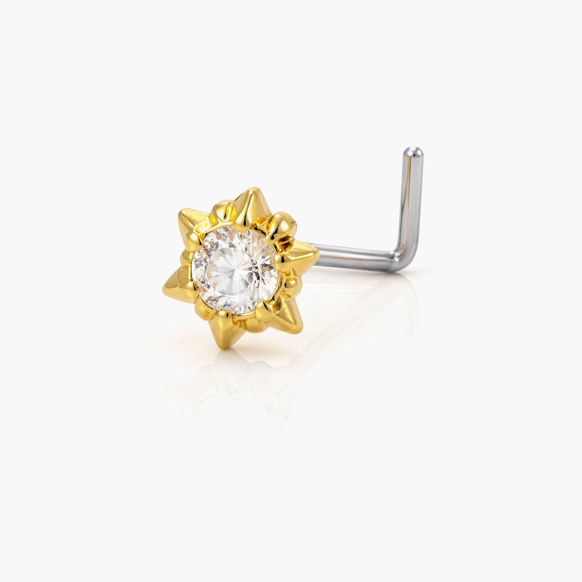 Star And Flower Nose Stud