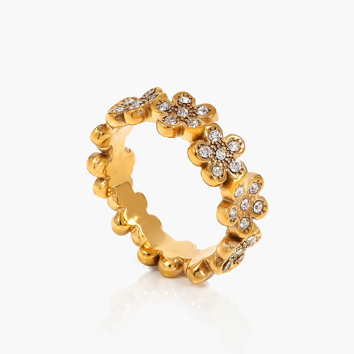 Dainty Flower Band Ring