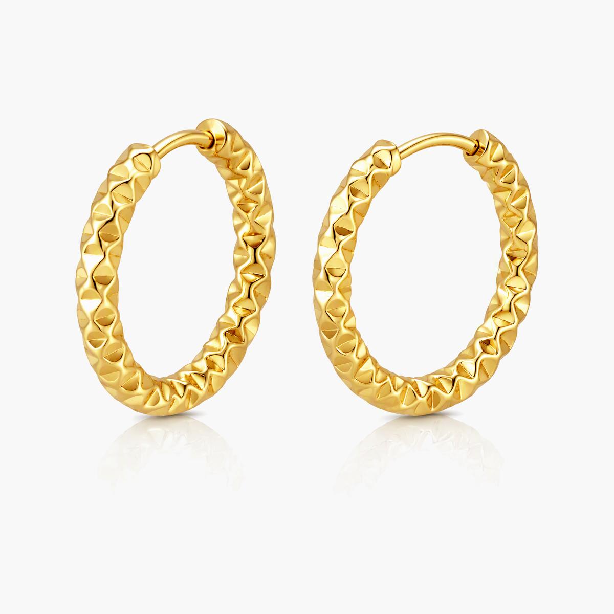Textured Hoop Earrings