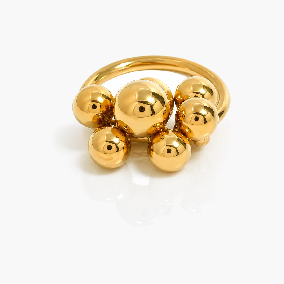 Trendy Cluster Bead Ring