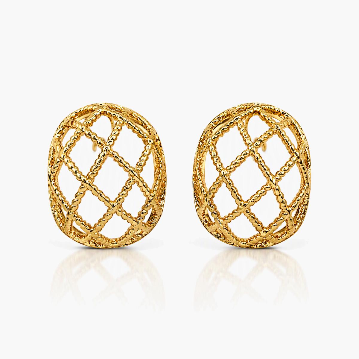 Twisted Lattice Stud Earrings