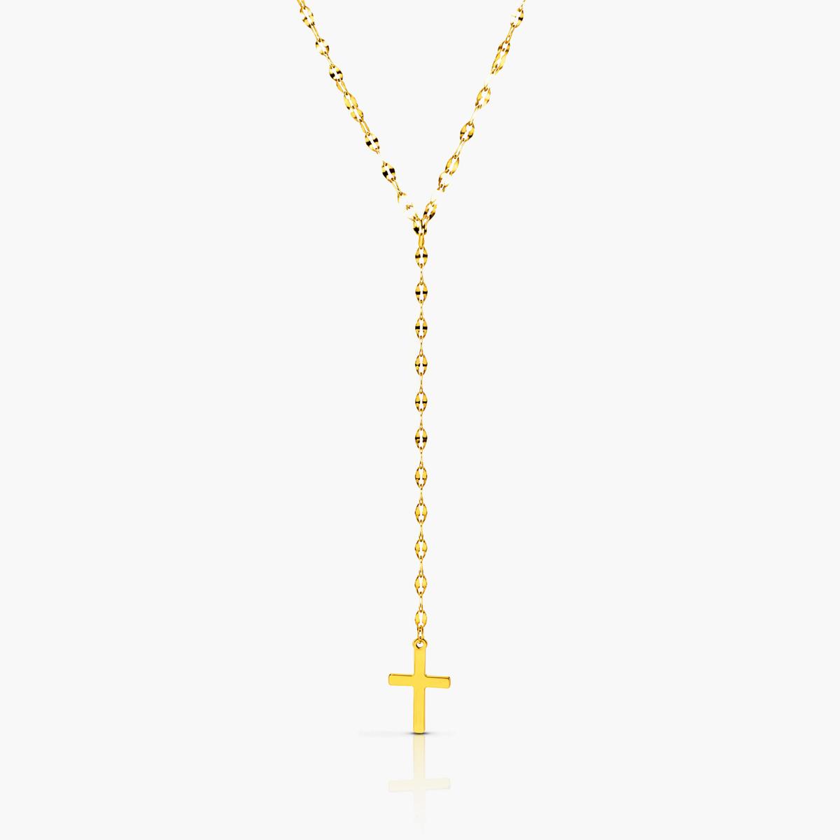 Dainty Cross Y-Lariat Necklace