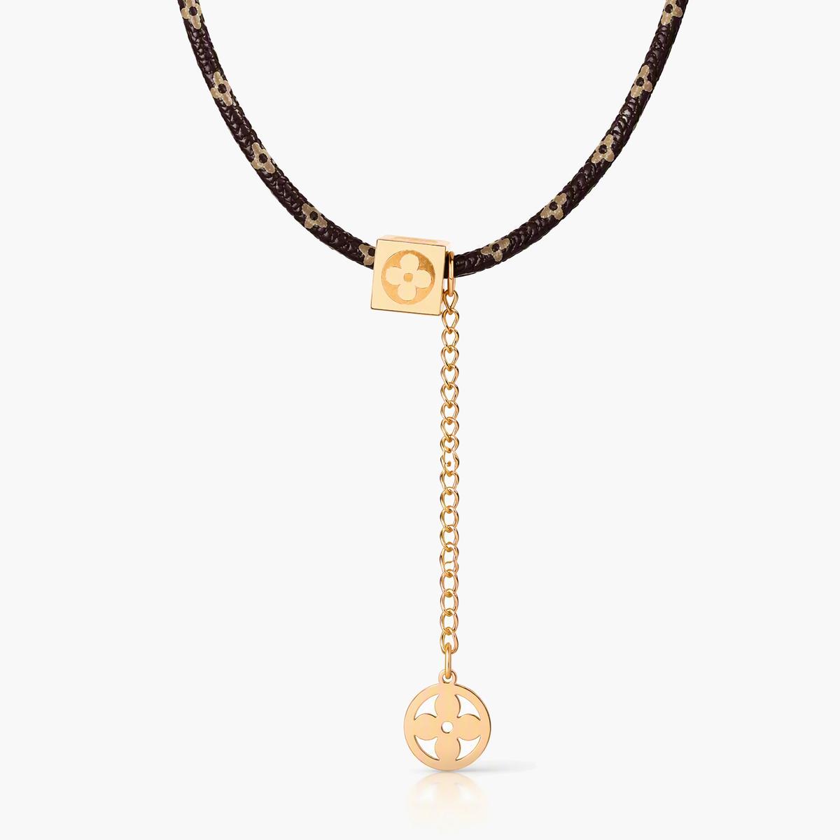 Dainty Flower Charm Cord Necklace