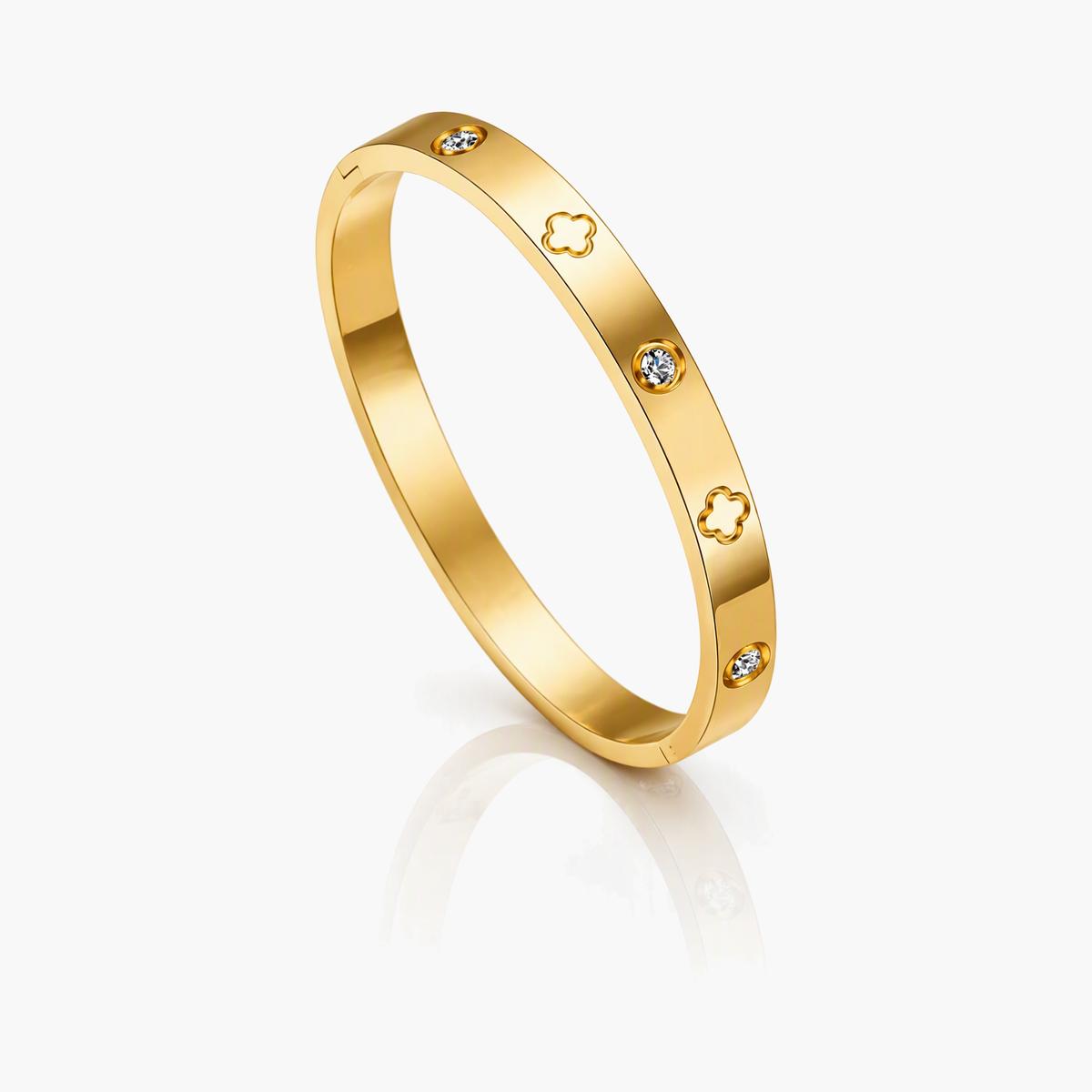 Four-Leaf Clover Bangle