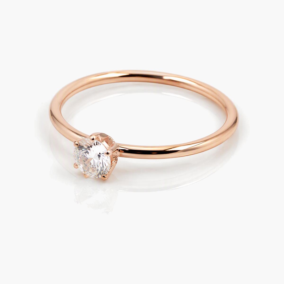 Dainty Single Stone Ring