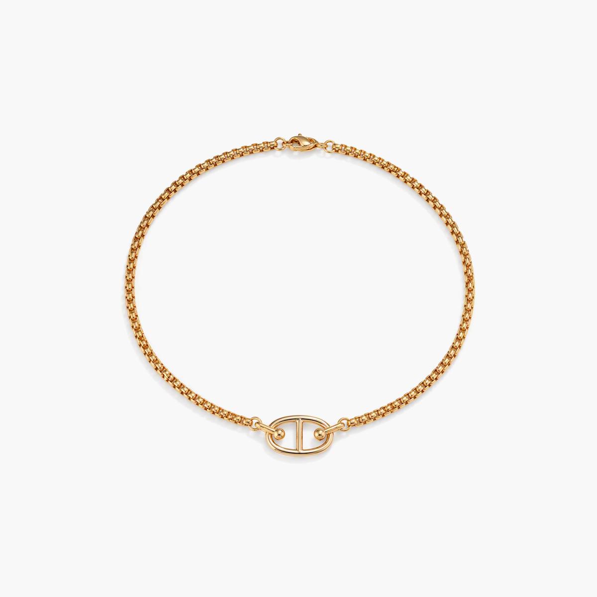 Trendy Ribbed Rectangle Necklace