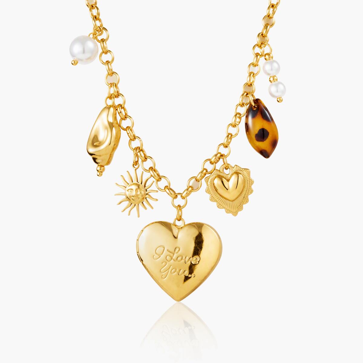 Cute Heart Charm Necklace