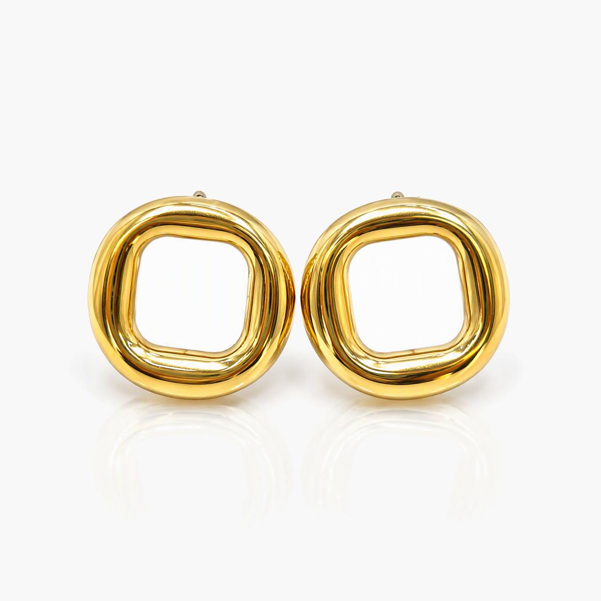 Chunky Square Hoop Earrings
