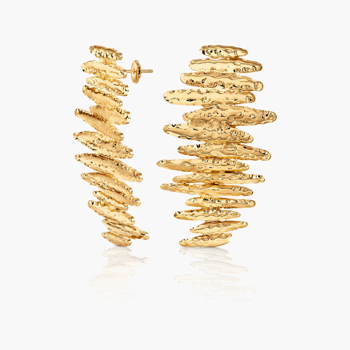 Trendy Layered Wave Earrings