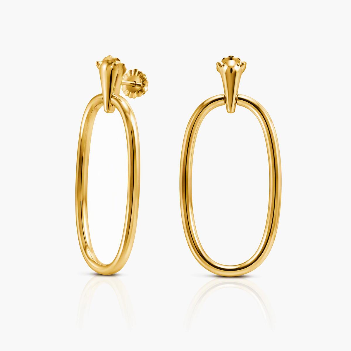 Minimalist Oval Hoop Earrings