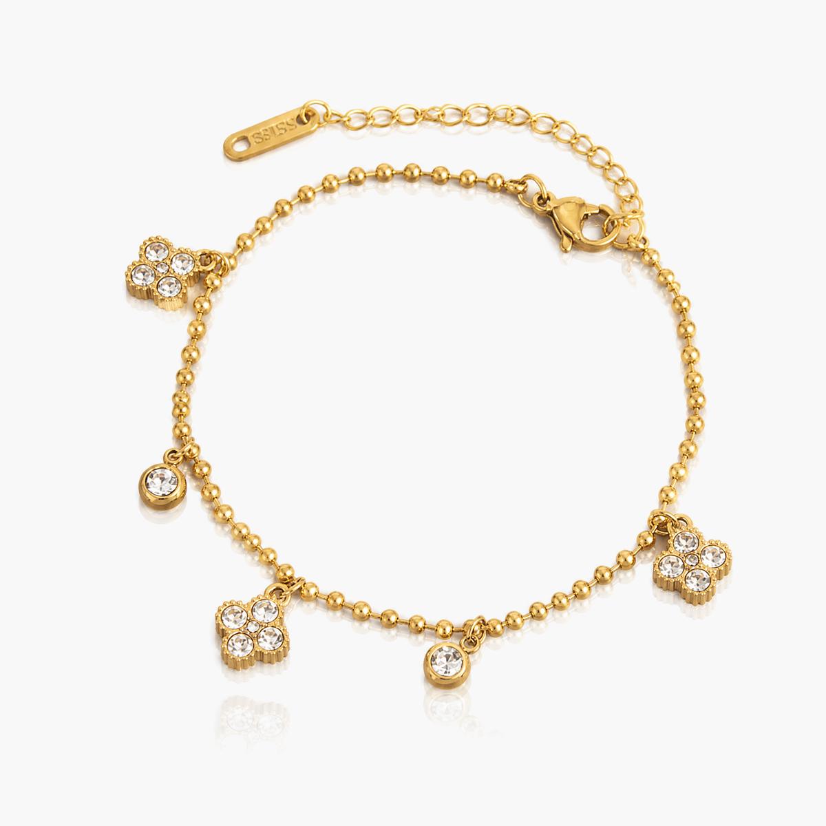 Four-Leaf Clover Charm Bracelet