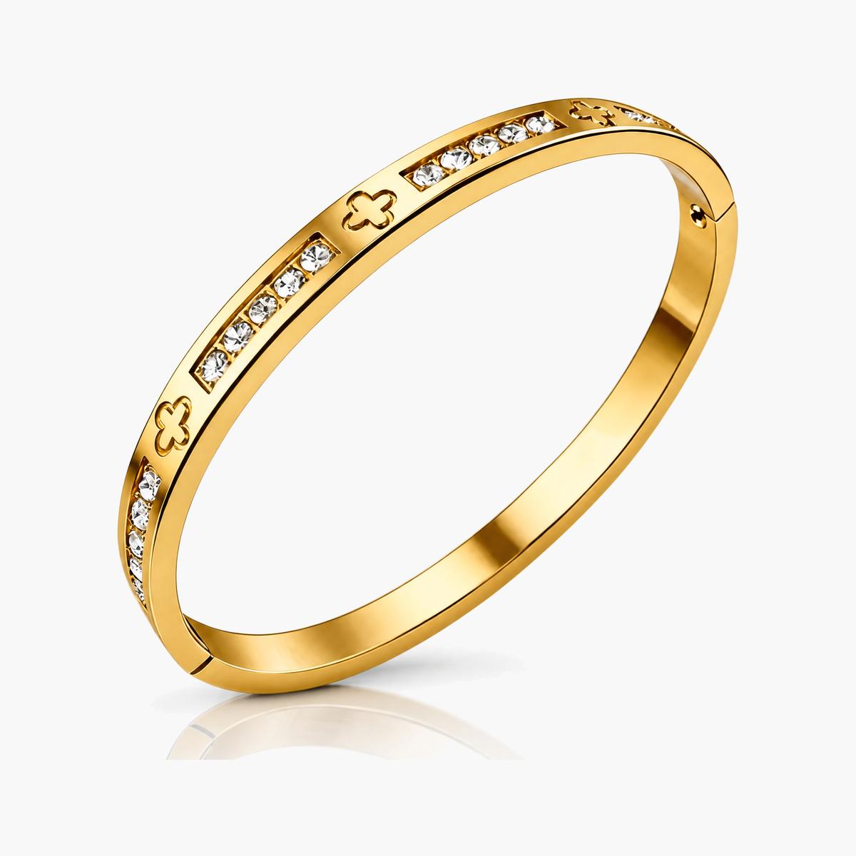 Four-Leaf Clover Bangle