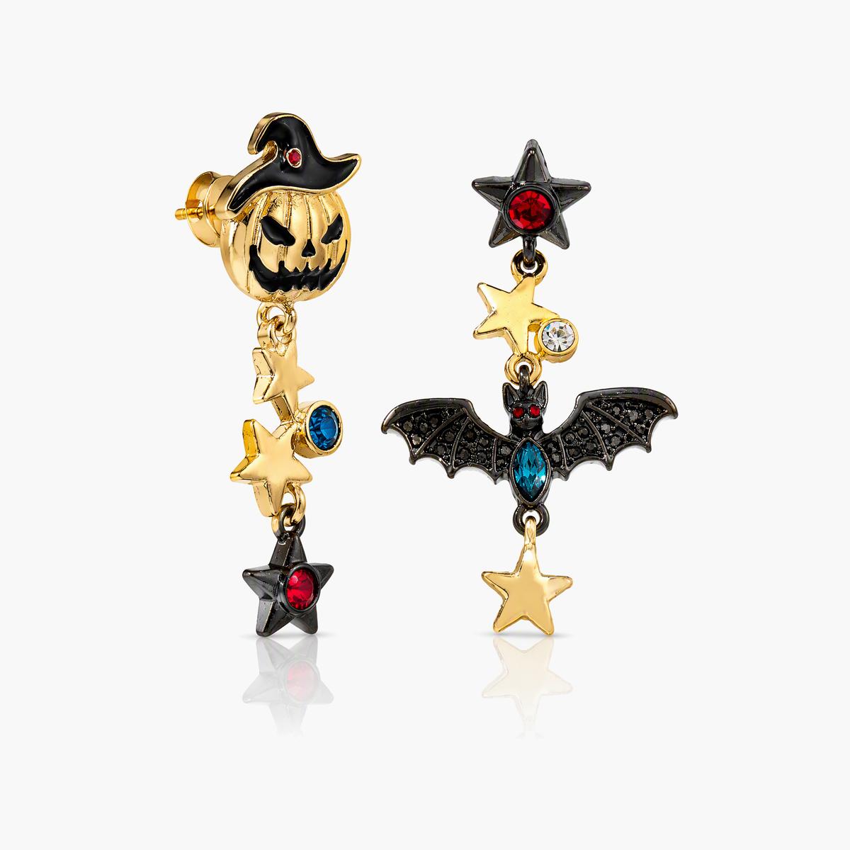 Cute Skull Bat Star Drop Earrings