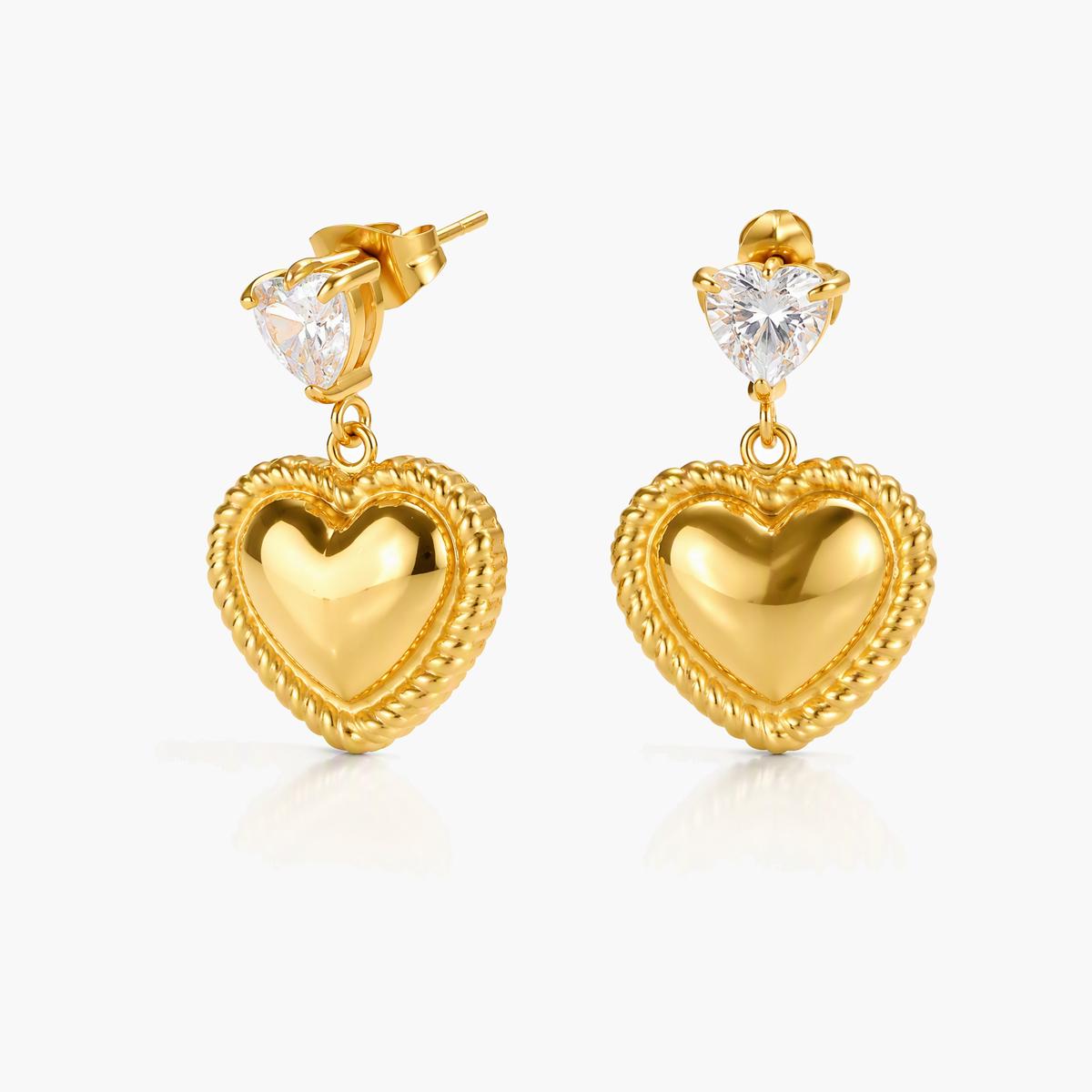 Cute Heart Drop Earrings