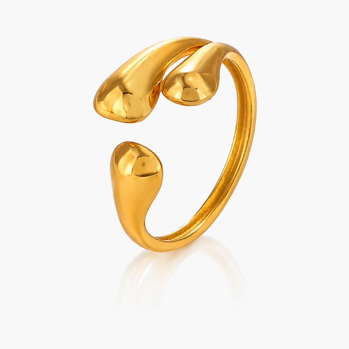 Minimalist Water Drop Open Ring