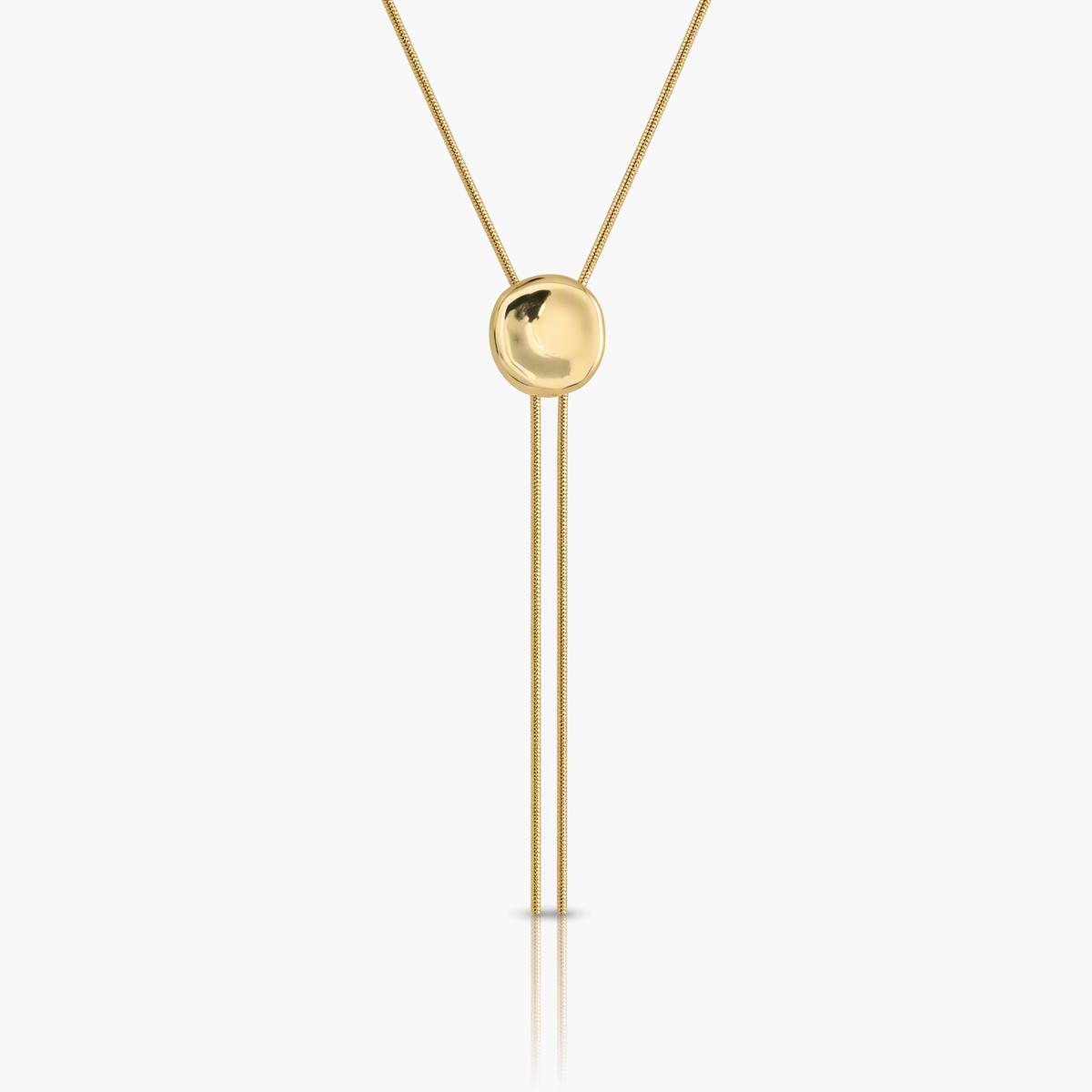 Minimalist Disc Lariat Necklace